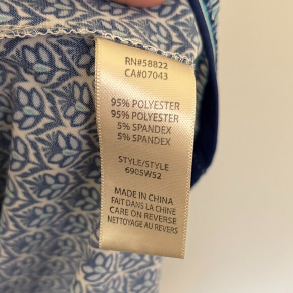 Max Studio Sleeveless Blue and White Print Stretch Wrap Dress, Size XS - Picture 5 of 13